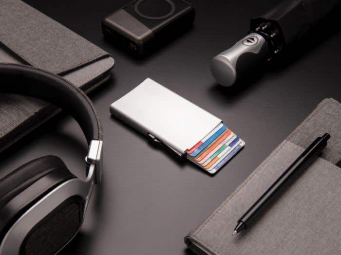 Aluminum RFID kaarthouder Standaard