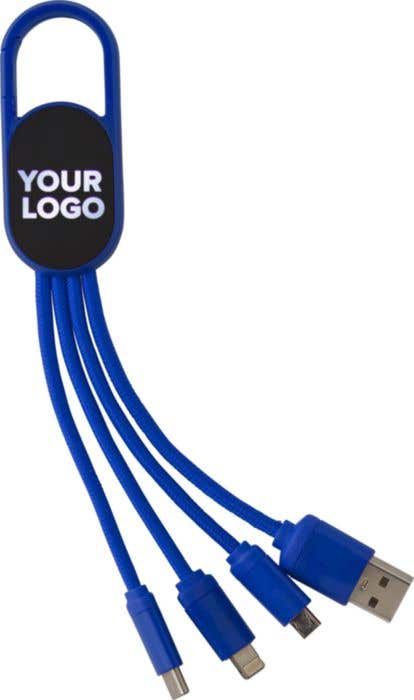 Oplaadkabel Idris | 4-in-1 | Lichtgevend logo