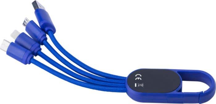 Oplaadkabel Idris | 4-in-1 | Lichtgevend logo