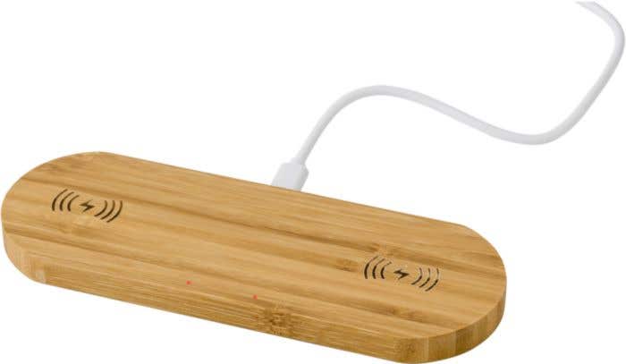 Oplader Tatum | Bamboe | Draadloos | 2 apparaten