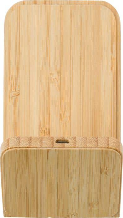 Draadloze oplader Claudie | Bamboe | Telefoonhouder