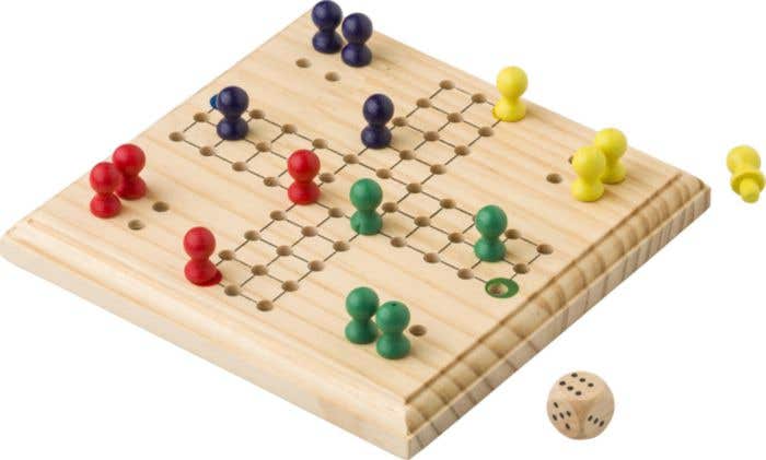 Houten ludo spel Fidel
