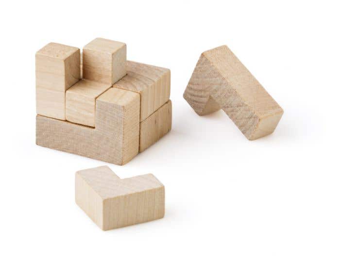 Houten puzzel Lock