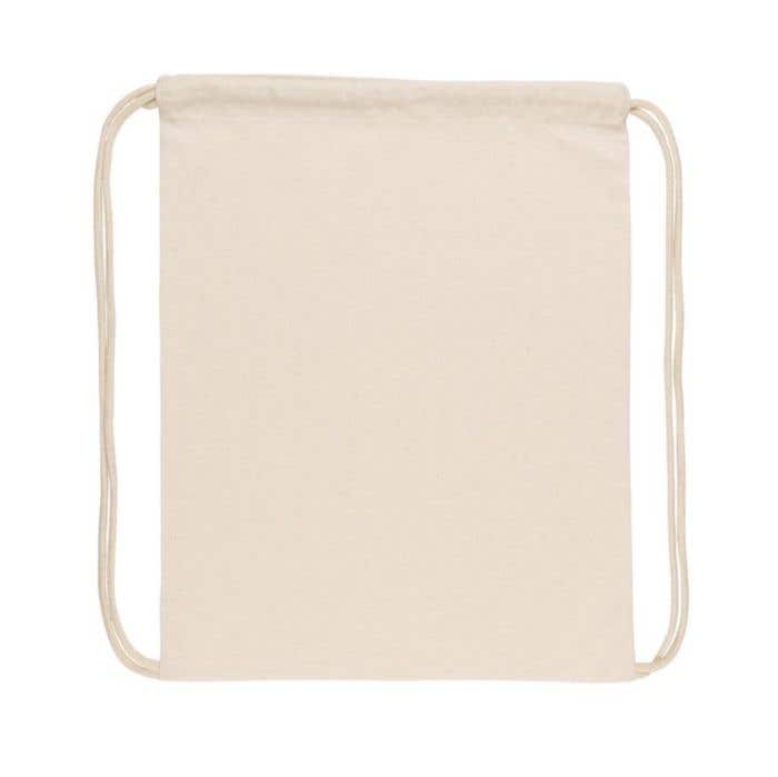 Impact AWARE™ gerecycled katoenen rugzak met trekkoord