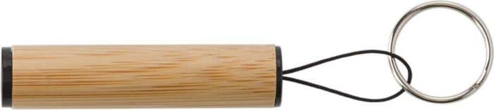 Bamboe sleutelhanger met LED