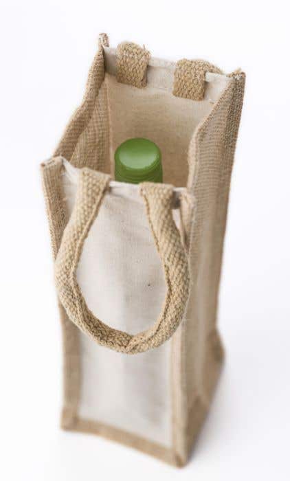 Flessentas Brett | Voor 1 fles | Jute en katoen