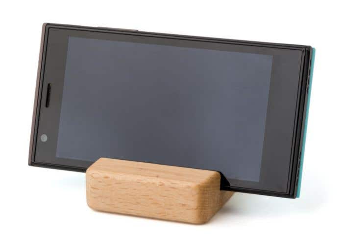 Telefoonhouder Rubberwood