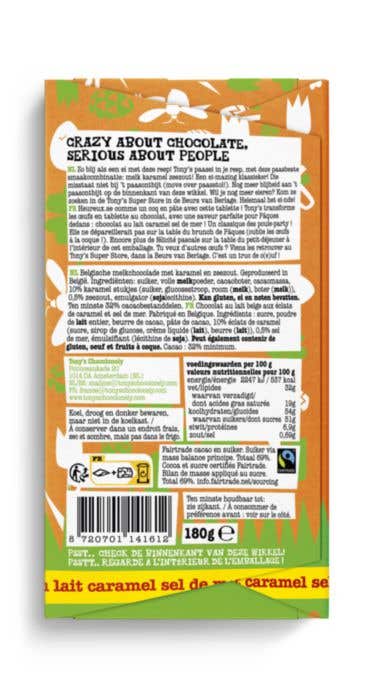 Tony's Chocolonely Paasreep Melk Karamel Zeezout 180g