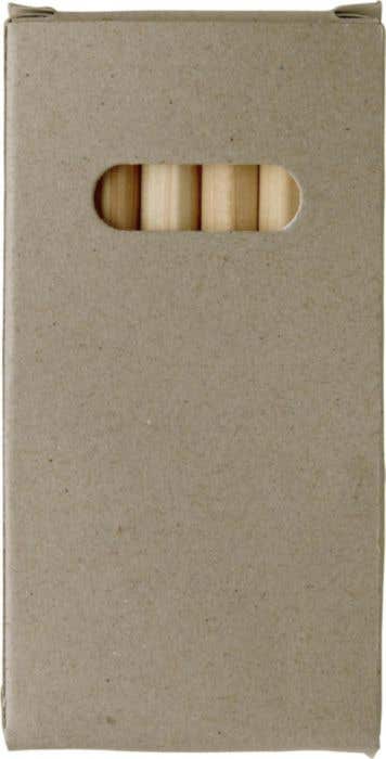 Naturel houten kleurpotloden [6 kleuren]