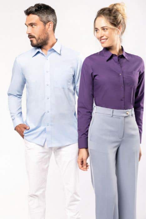 K549 Ladies' LS Easy Care Polycotton Poplin Shirt