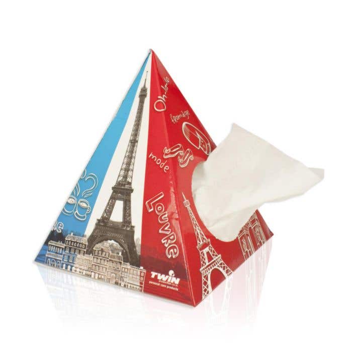 Pyramid tissue box