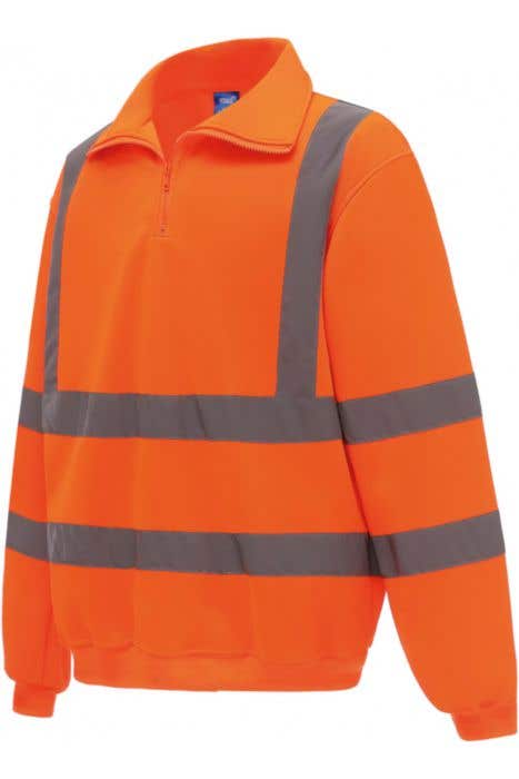 Hi-Vis Zip Neck Sweatshirt