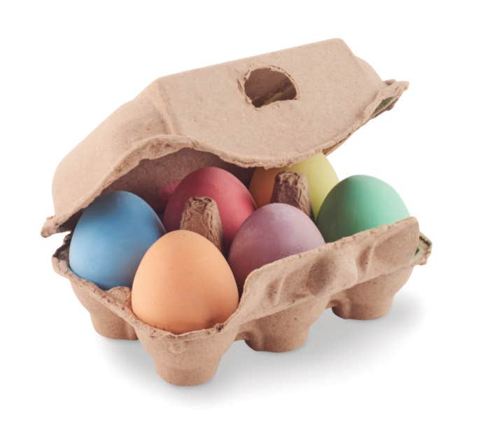 6 chalk eggs in box TAMAGO