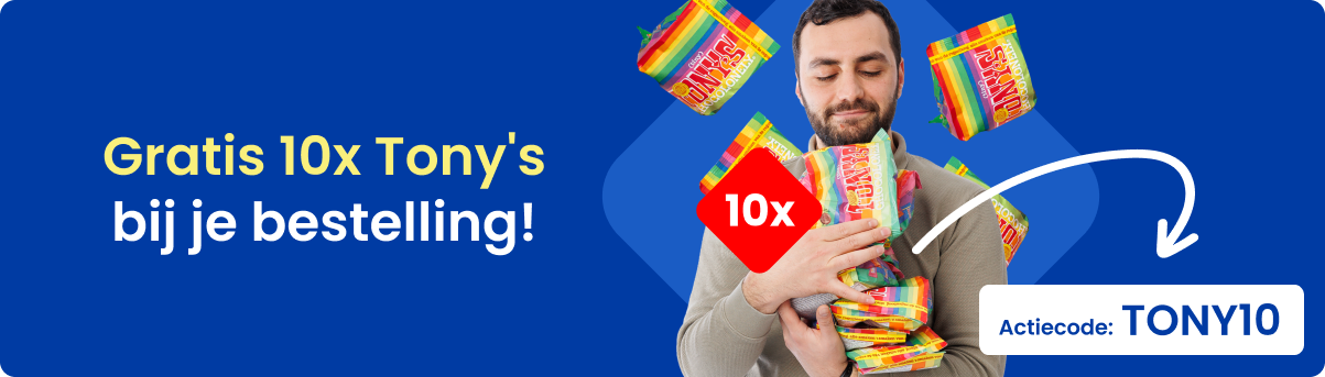 Gratis 10x Tony's bij je bestelling